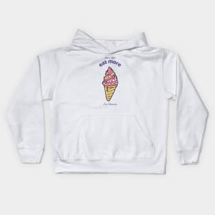 Life is short eat more ice cream strawberry Kids Hoodie